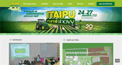 Desktop Screenshot of itaipururalshow.com.br